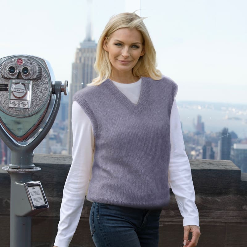 Strikk The Look: Clara-vest lavendel