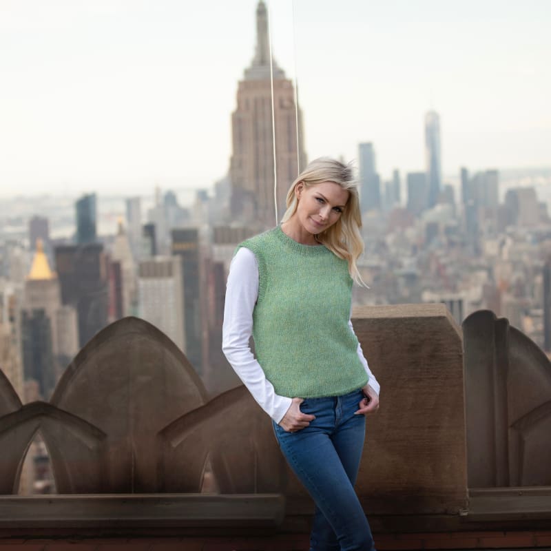 Strikk The Look: Clara-vest lime