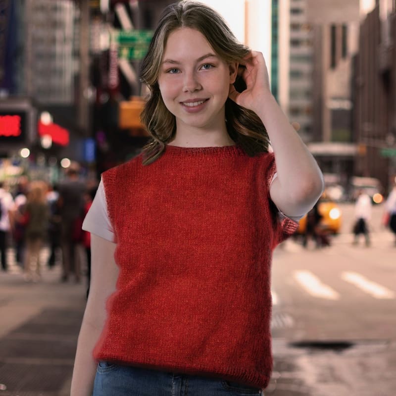 Strikk The Look: Clara-vest rød