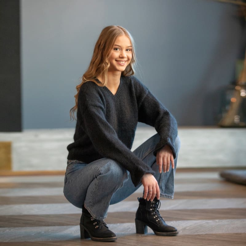 Strikk The Look: Coco-genser svart