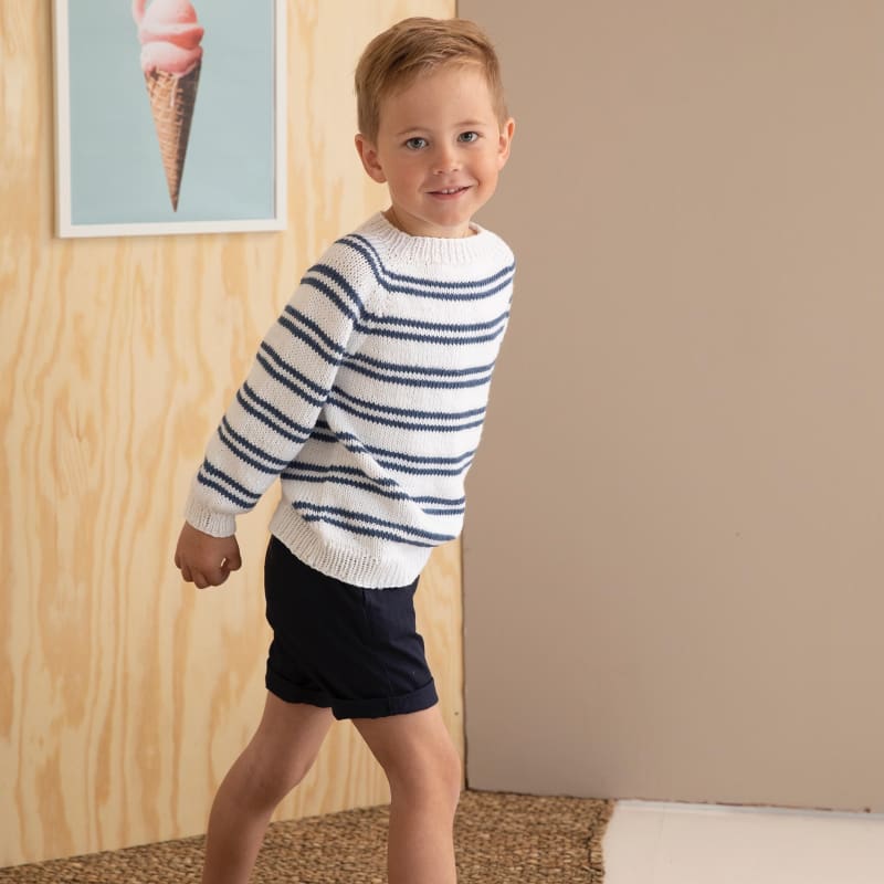 Strikk The Look: Cooler-genser hvit