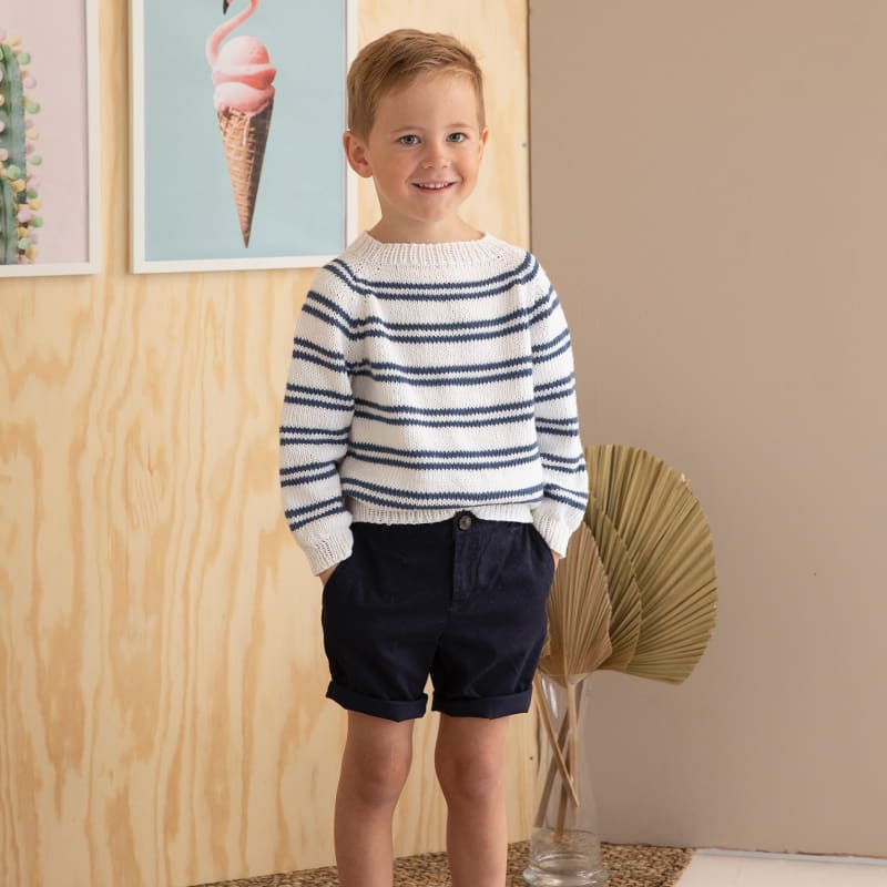 Strikk The Look: Cooler-genser hvit