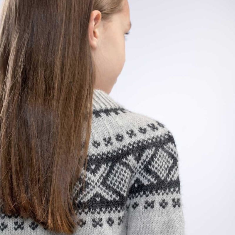 Strikk The Look: Cortina-jakke kids grå