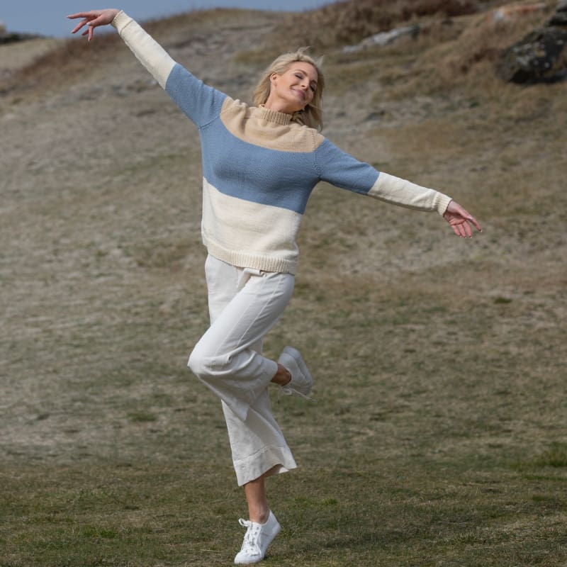 Strikk The Look: Dans-genser blå