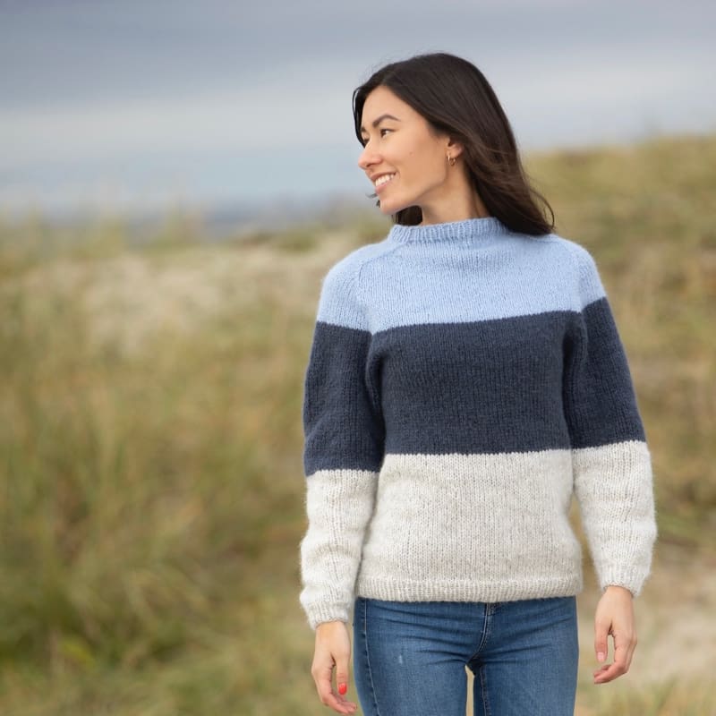 Strikk The Look: Dans-genser blå