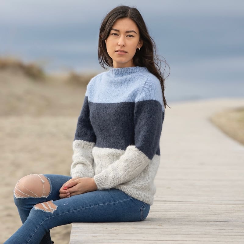 Strikk The Look: Dans-genser blå