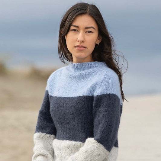 Strikk The Look: Dans-genser blå