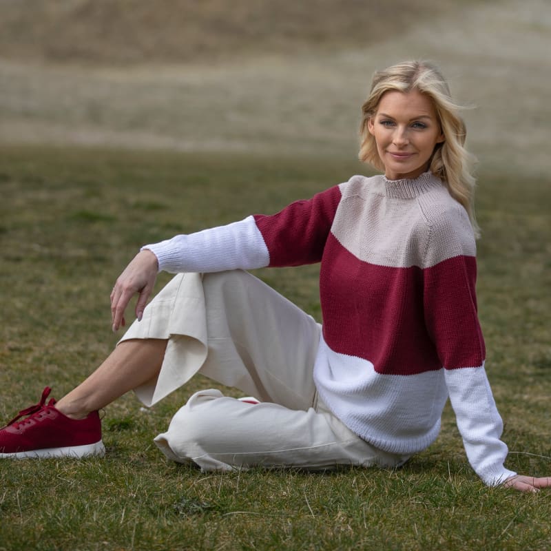 Strikk The Look: Dans-genser bordeaux