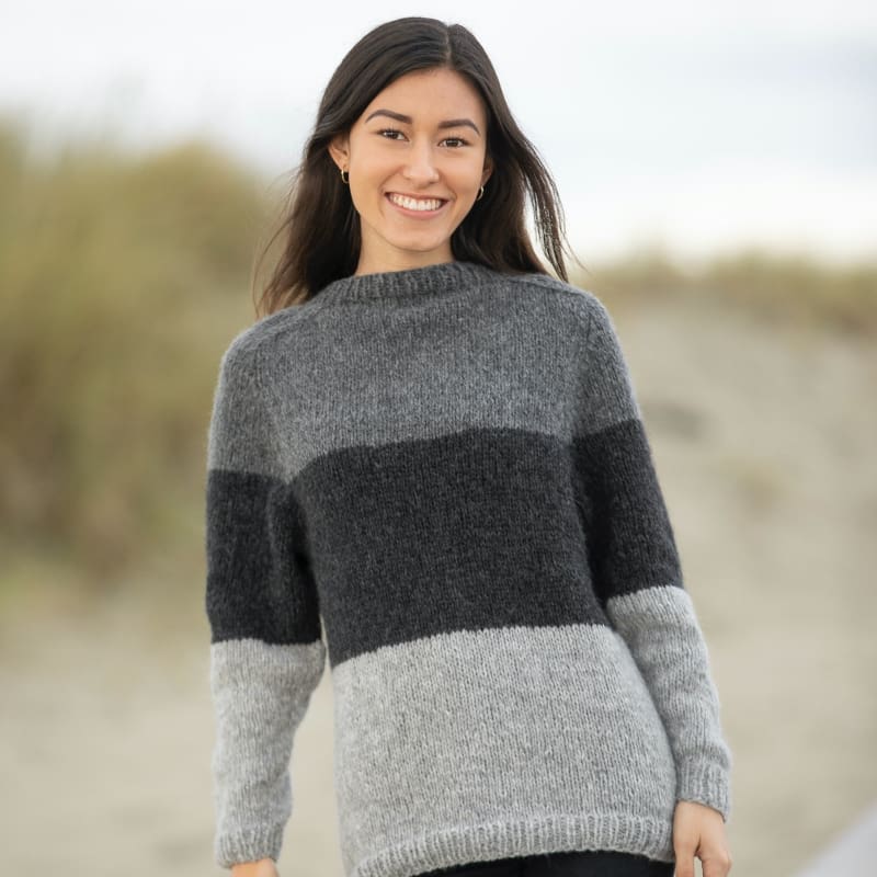 Strikk the look: Dans-genser grå Tmp