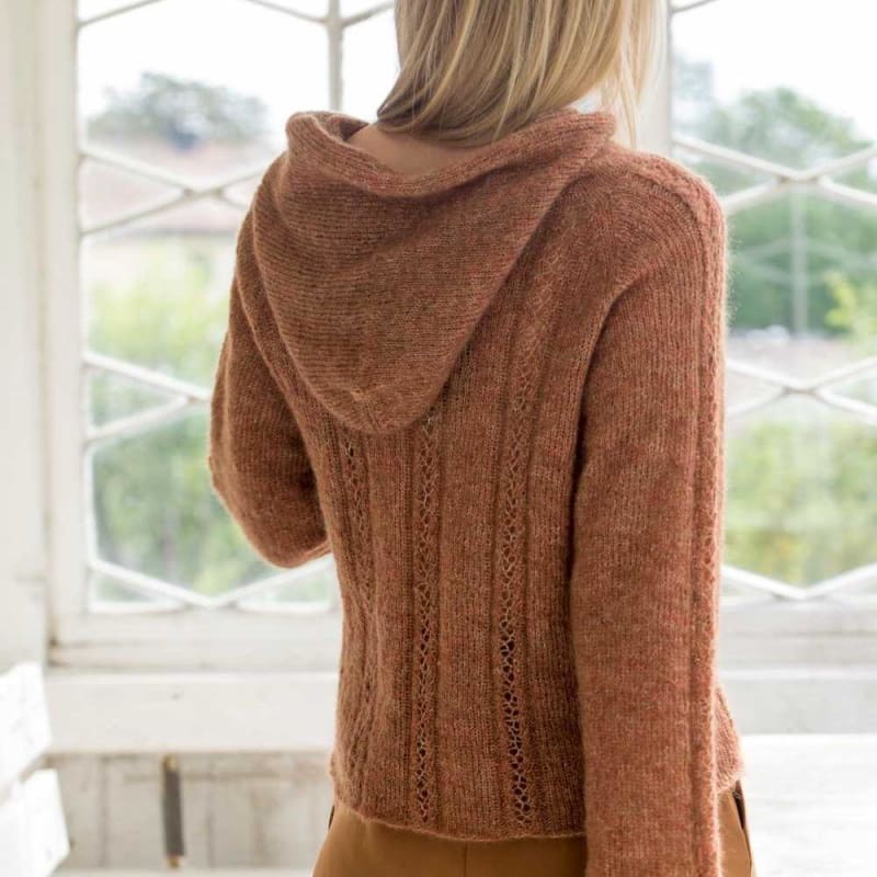 Strikk The Look: Dentelle-hettegenser rust