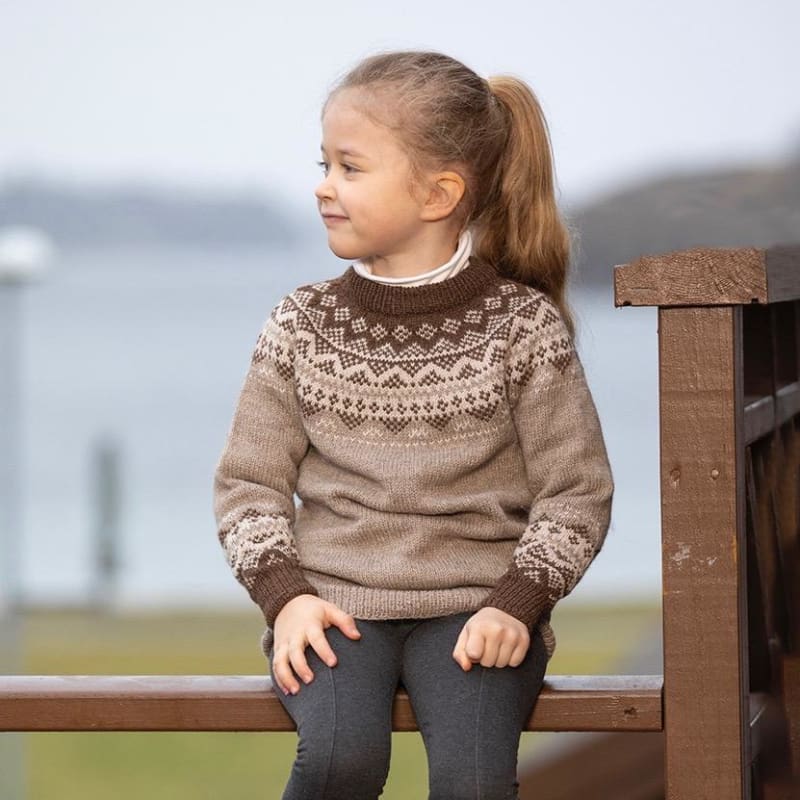 Strikk The Look: Diis-genser brun