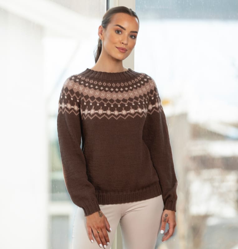 Strikk The Look: Dream-genser brun