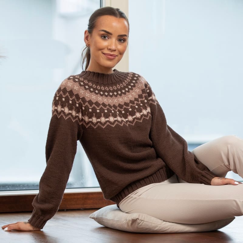 Strikk The Look: Dream-genser brun
