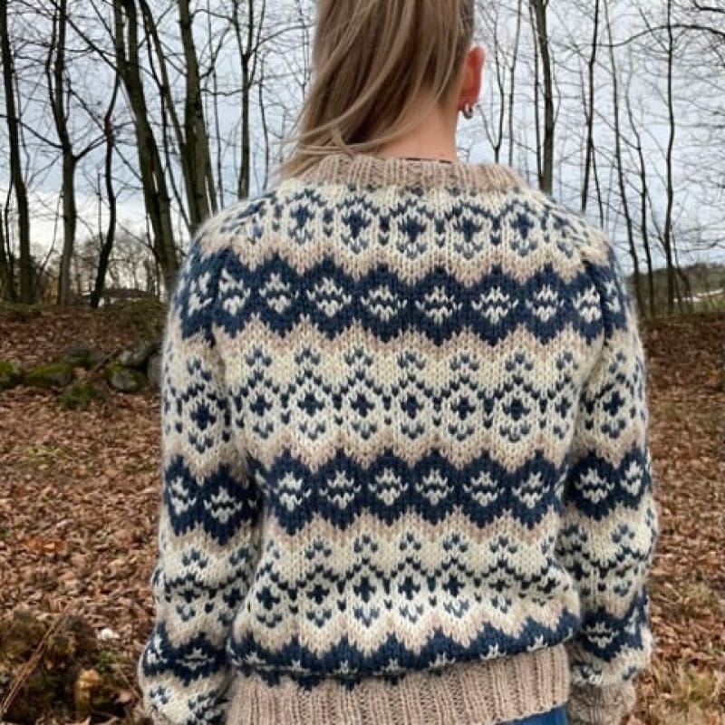 Strikk The Look: Drifa-genser beige