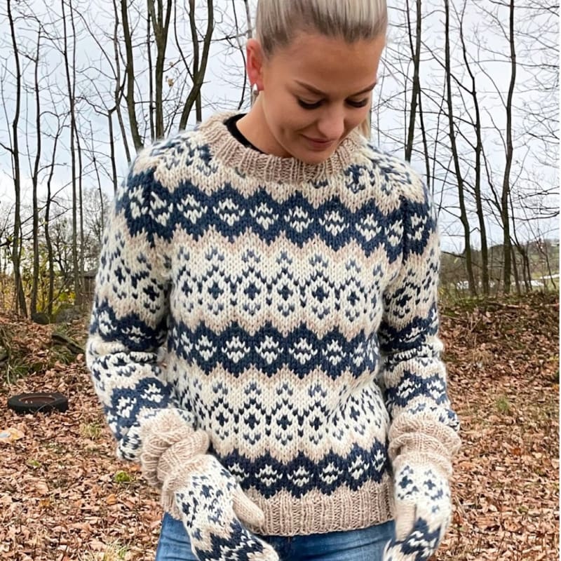 Strikk The Look: Drifa-genser beige