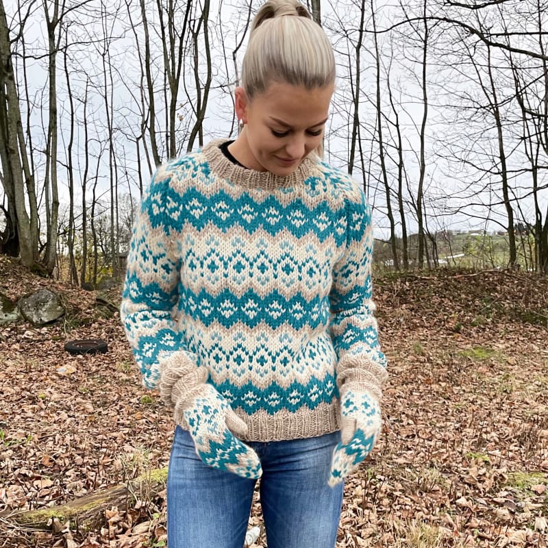 Strikk The Look: Drifa-genser dame petrol