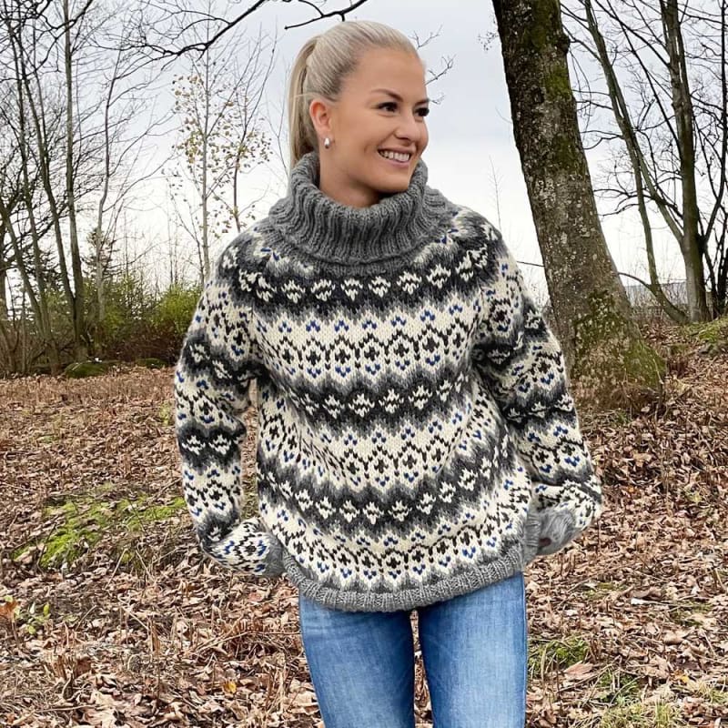 Strikk The Look: Drifa-genser grå