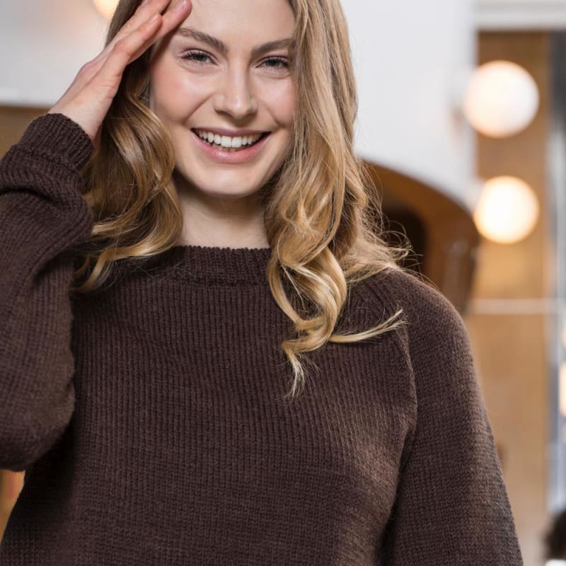 Strikk The Look: Elben-genser mørk brun