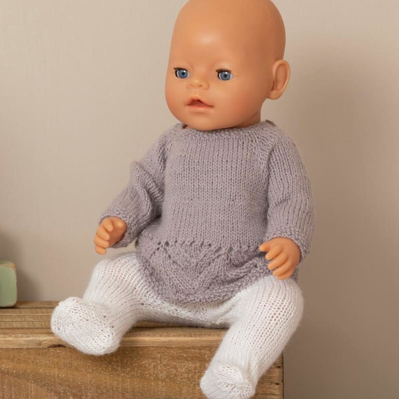 Strikk The Look: "Elli"-dukkebluse- og strømpebukse