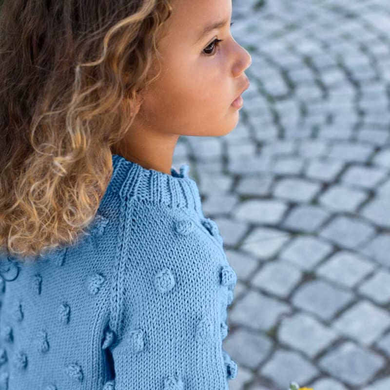 Strikk The Look: Emma-jakke isblå