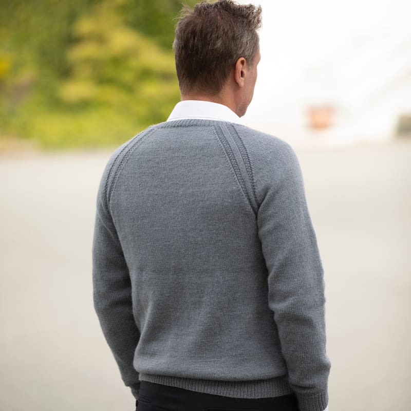 Strikk The Look: Fam-jakke gråblå