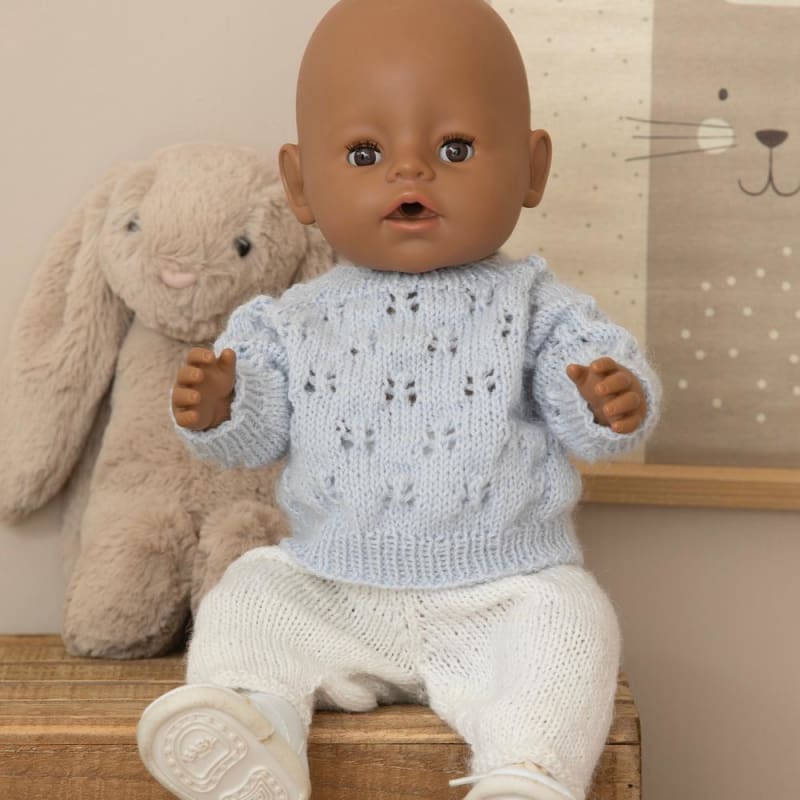 Strikk The Look: "Firkløver"-dukkegenser og tights