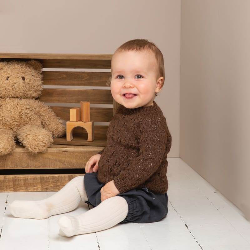 Strikk the Look: Firkløver-genser brun