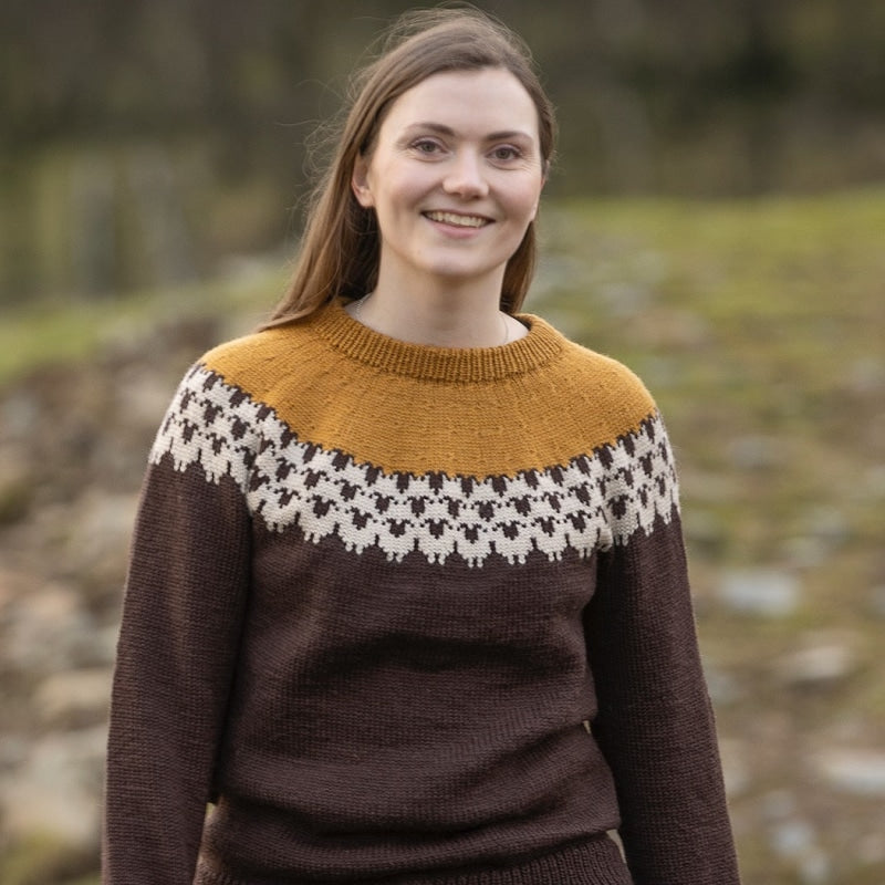 Strikk The Look: Flokken-genser brun
