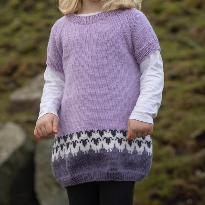 Strikk The Look: Flokken-tunika lys lilla