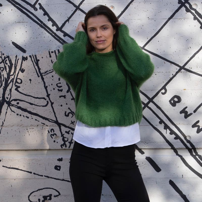 Strikk The Look: Fri-genser grønn