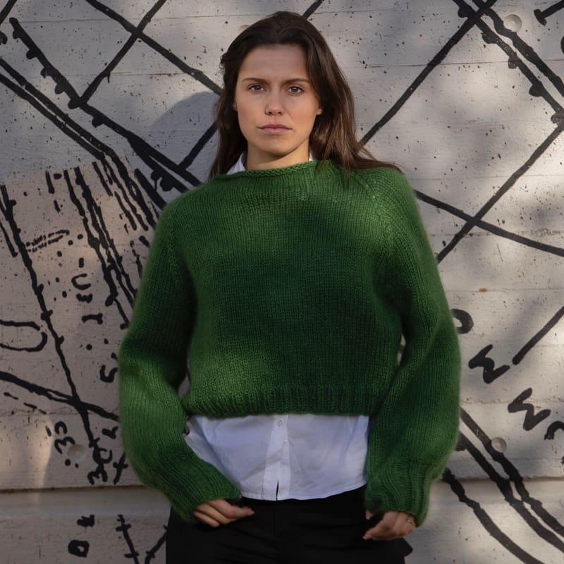 Strikk The Look: Fri-genser grønn