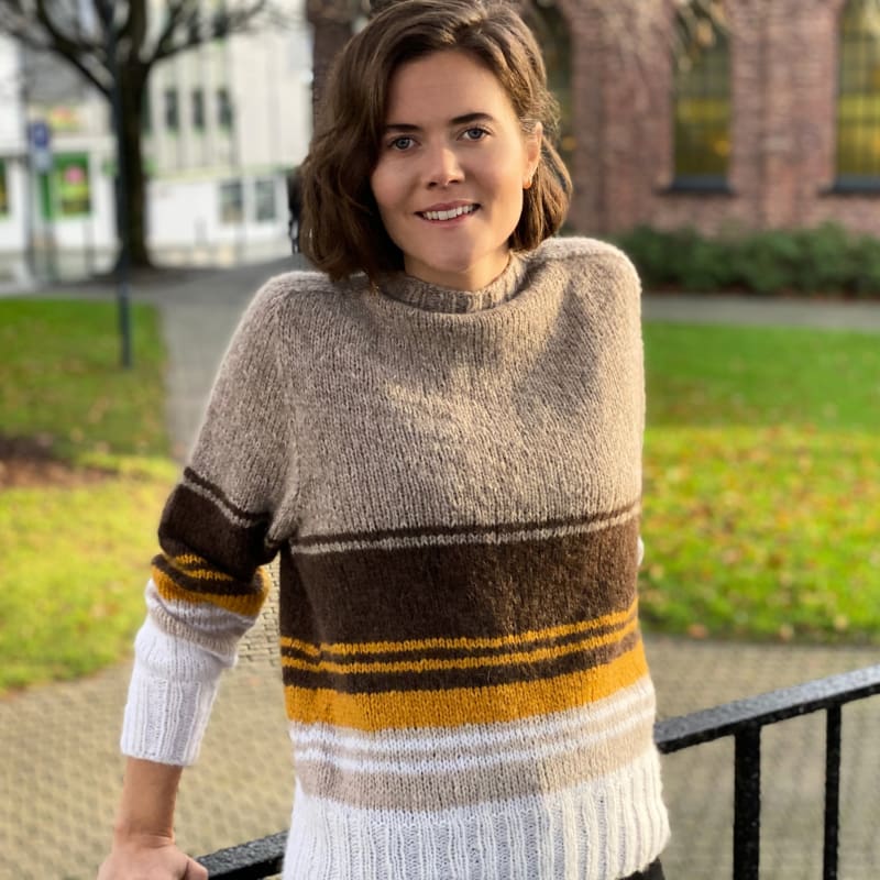Strikk The Look: Frutti-genser brun