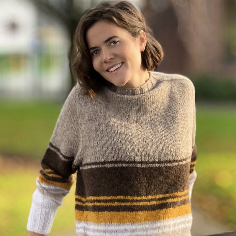 Strikk The Look: Frutti-genser brun