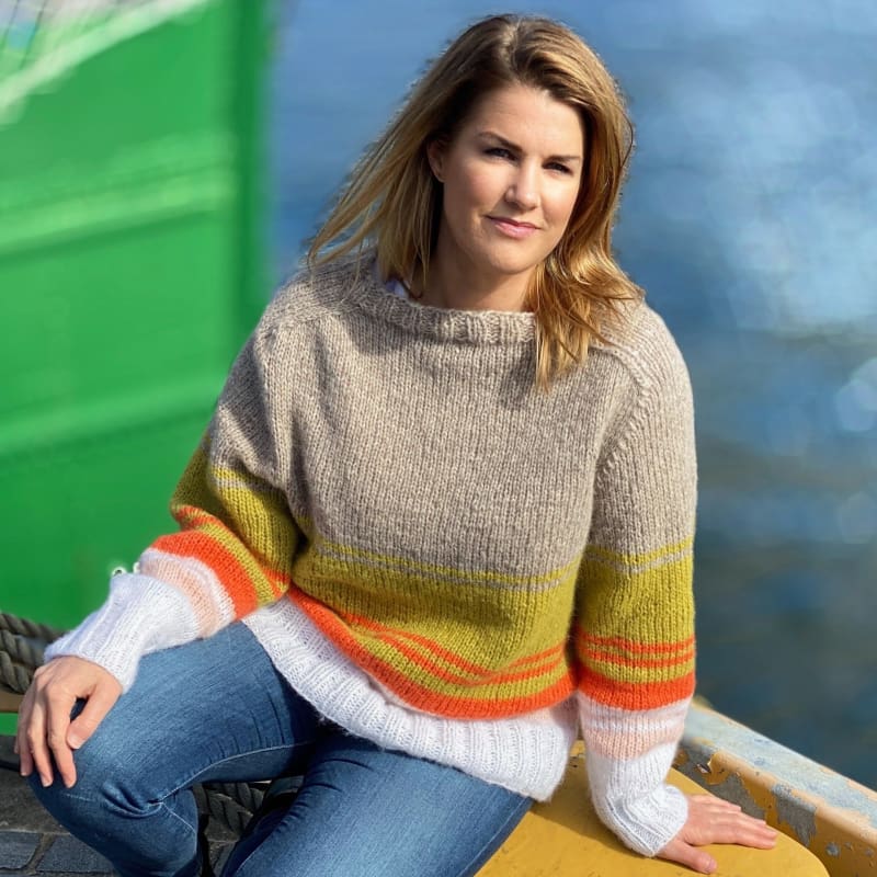 Strikk The Look: Frutti-genser oransje