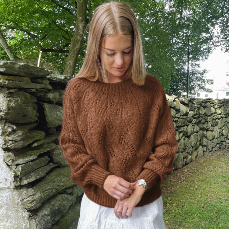 Strikk The look: Girasol-genser kanel Katalog