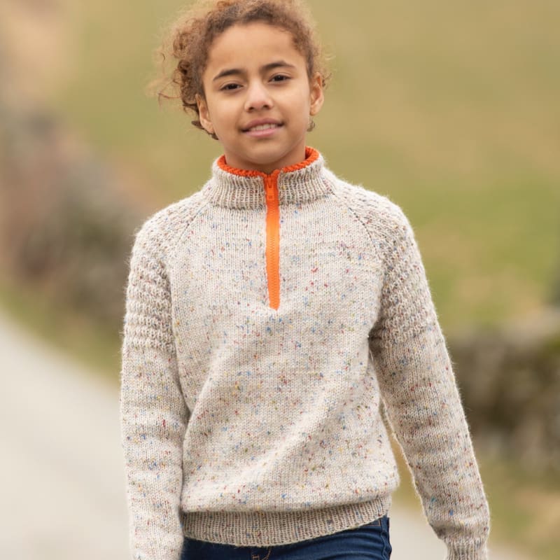 Strikk The Look:  Gordon-genser barn hvit