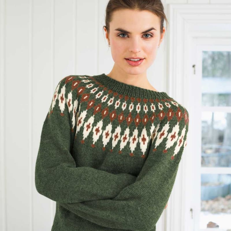Strikk The Look: Gyri-genser flaskegrønn