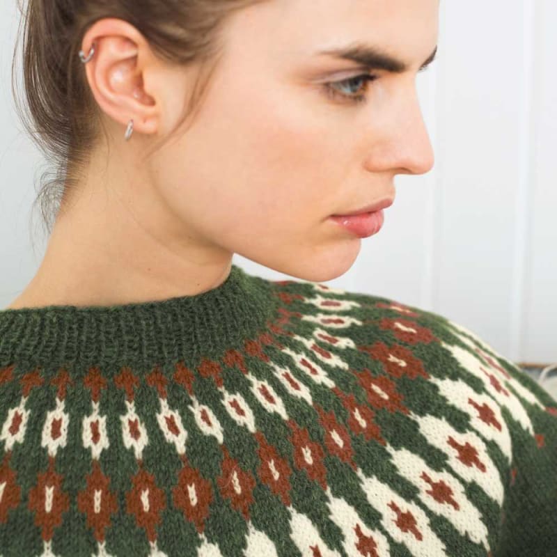 Strikk The Look: Gyri-genser flaskegrønn