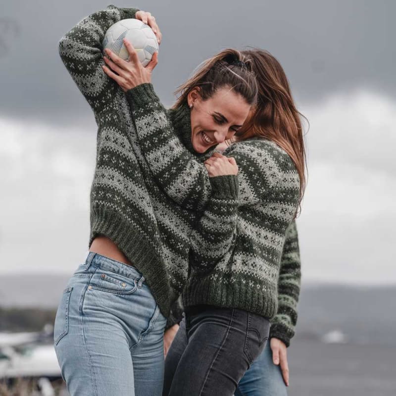 Strikk The Look: Håndballgenser armygrønn