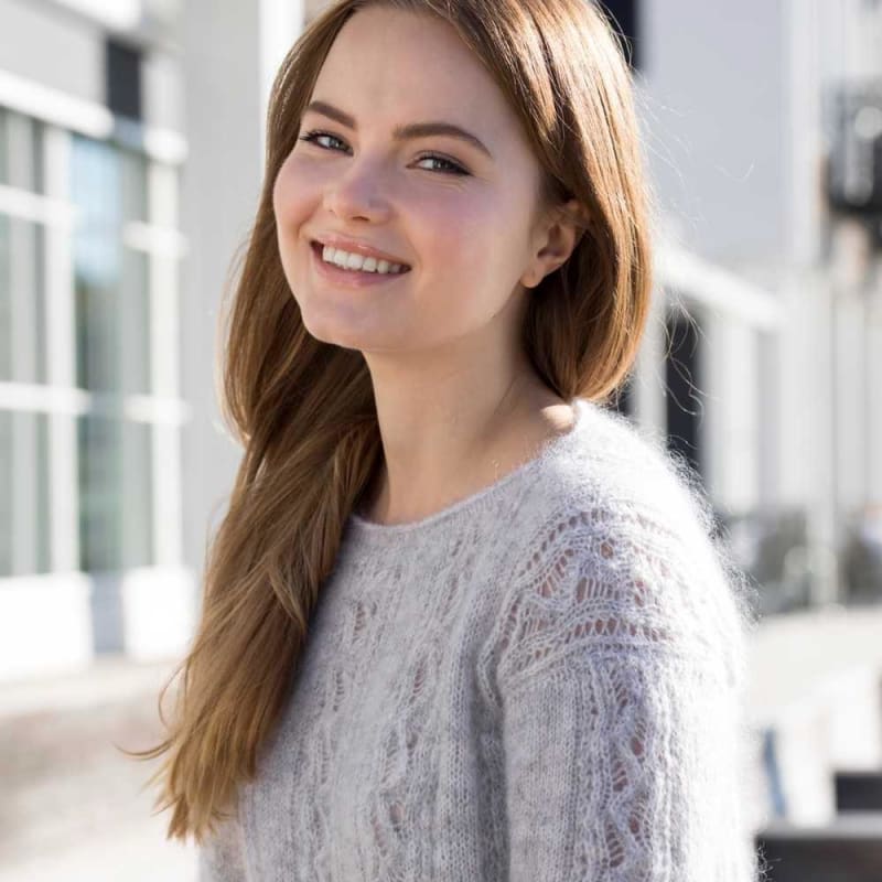 Strikk The Look: Heave-genser lys beige