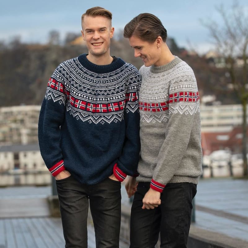 Strikk The Look: Heia Norge-genser marine