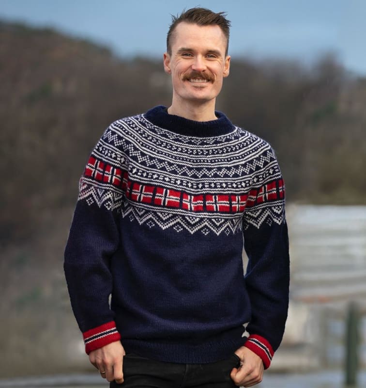 Strikk The Look: Heia Norge-genser marine