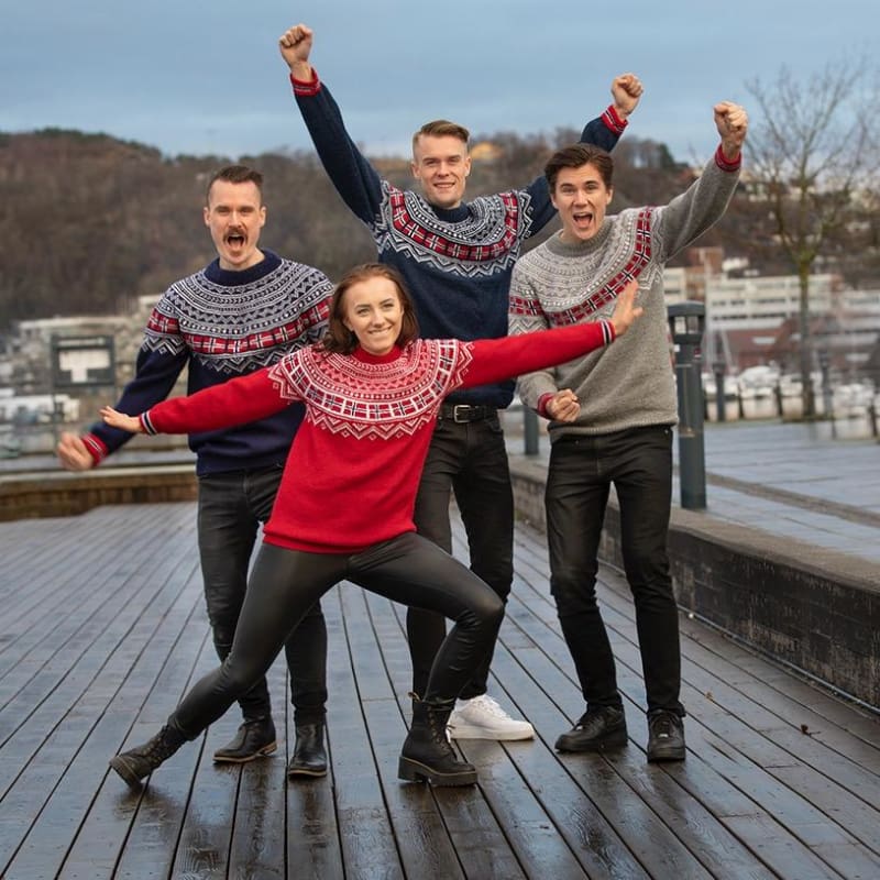 Strikk The Look: Heia-Norge-genser rød