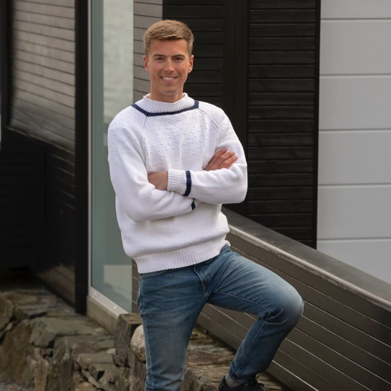 Strikk The Look: Himalaya-genser hvit