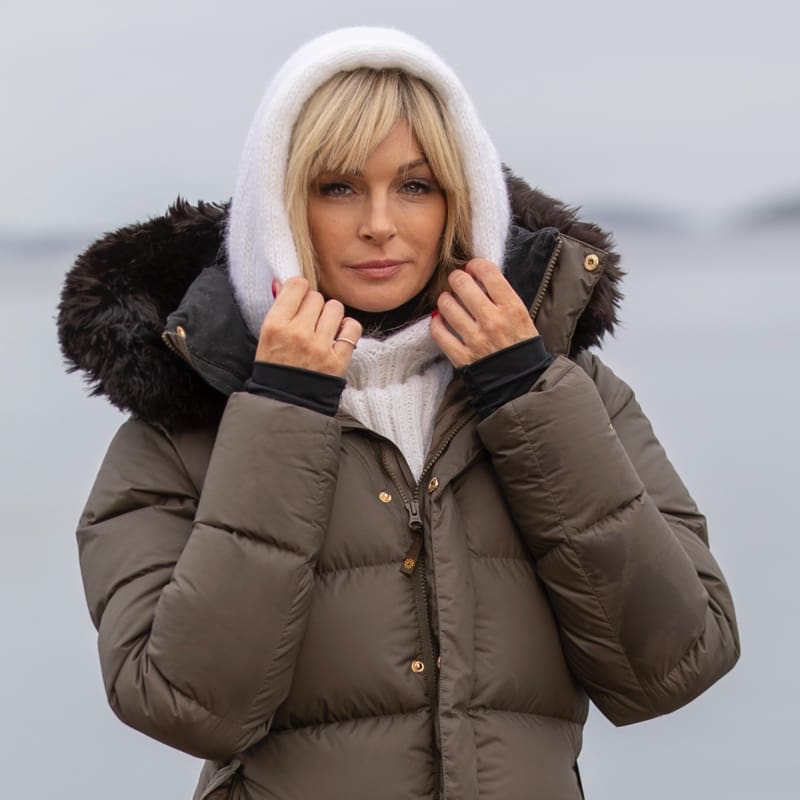 Strikk The Look: Hood-hette hvit