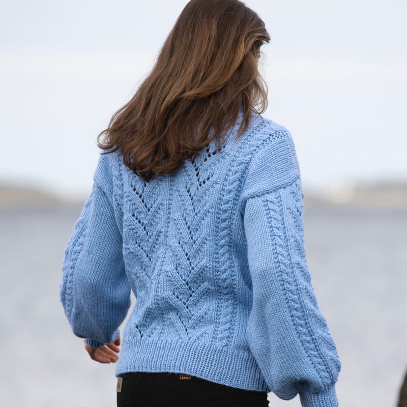 Strikk The Look: Hydra-genser lys blå