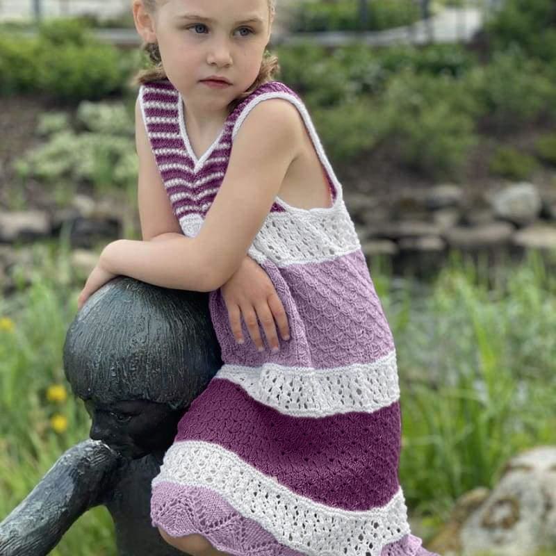 Strikk The Look: Ingrid Helene-tunika lilla