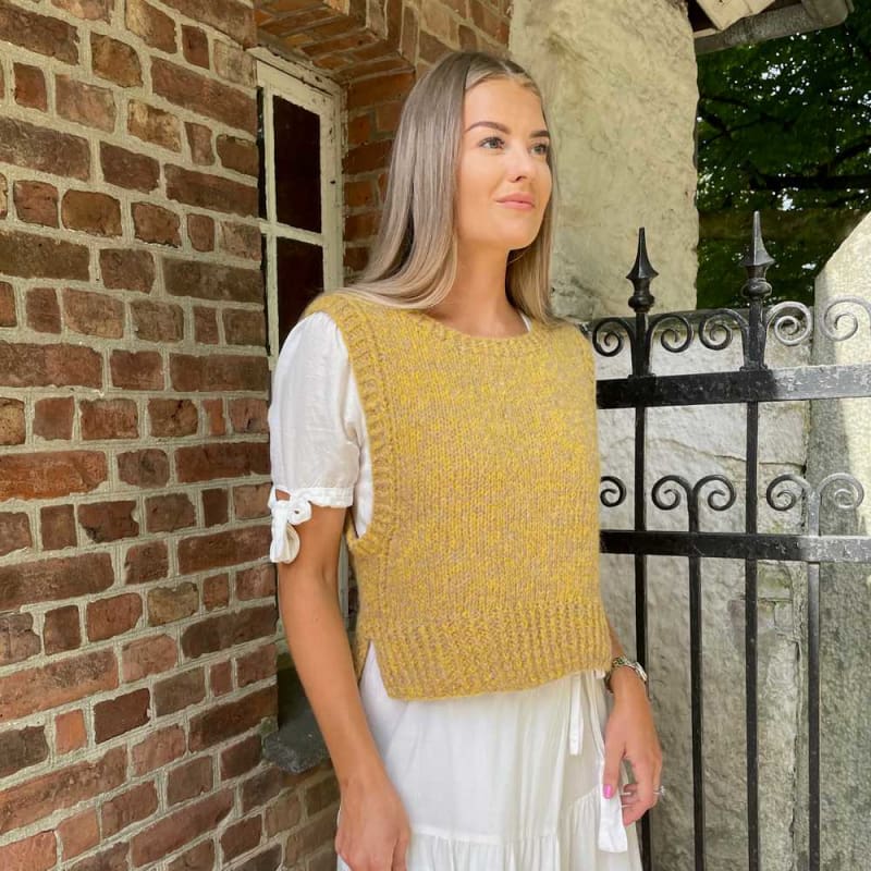 Strikk The Look: Kalasitt-vest gul