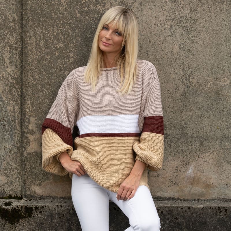 Strikk The Look: Kanel-genser vanilje
