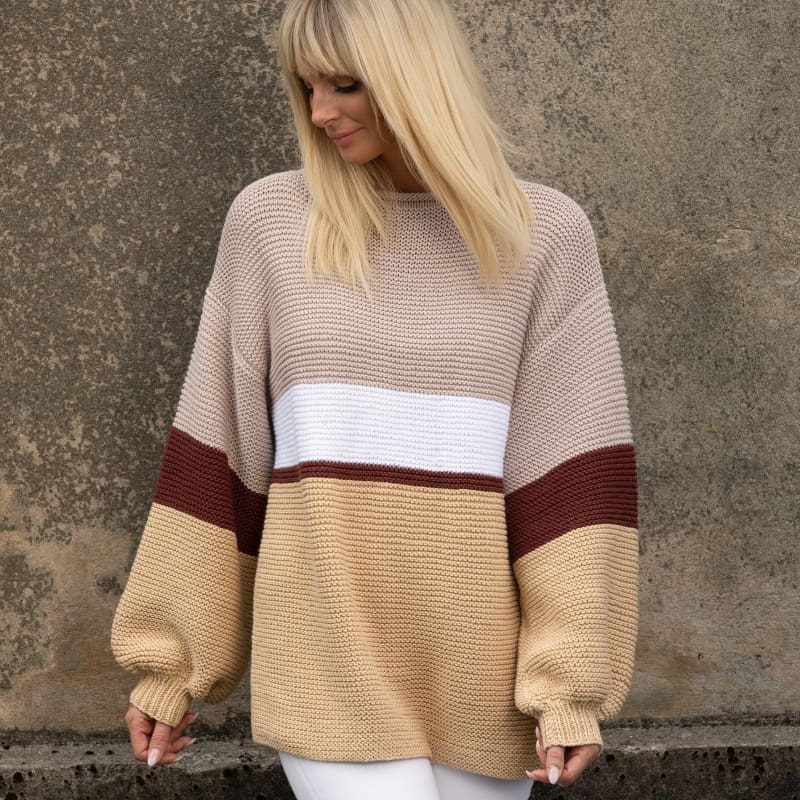 Strikk The Look: Kanel-genser vanilje